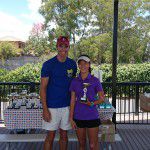 Ladies Doubles Champion Sierra Yap with MTC Head Coach Paul Gibson