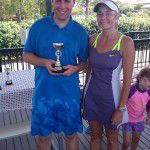 Men's Singles Runner-Up Alex Power with Morningside TC Assistant Manager Benita Smith