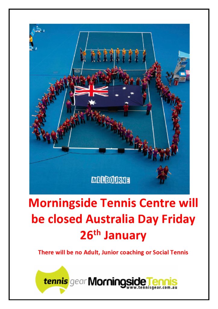 Aus Day Closed 2018